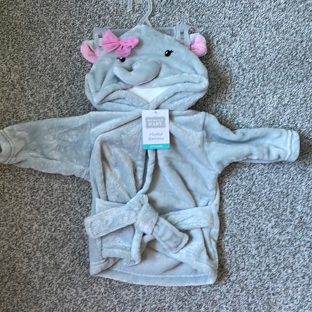 Hudson baby towel robe with a hoodie